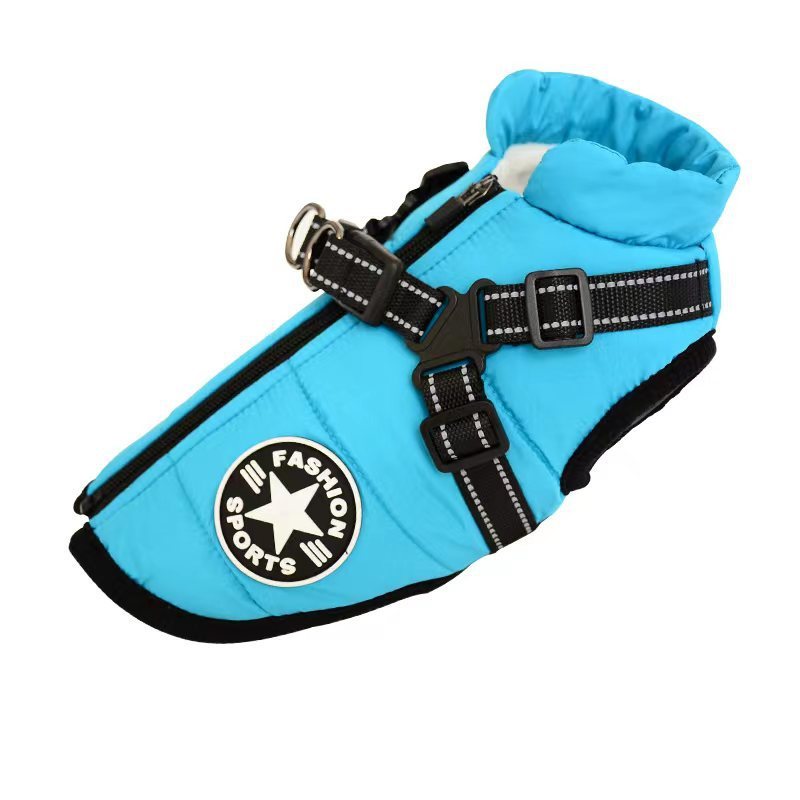Waterproof Dog Coat With Harness – Warm Jacket for Small to Large Dogs