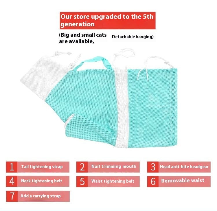 ✂️ Cat Grooming Bag – Safe Grooming Made Easy