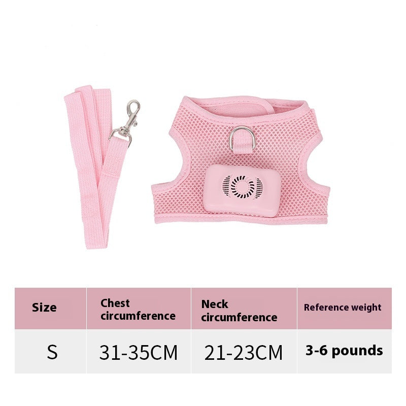 Dogs Breathable Vest Chest Strap Harness Air Conditioner Cooling